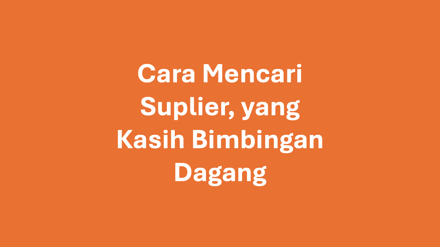 Cara Mencari Supplier Baju Tangan Pertama